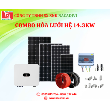 Hệ Thống Điện Mặt Trời Hòa Lưới 14.3KW (Tiết kiệm từ 3.300.000đ - 6.300.000đ/tháng)