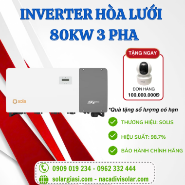 Inverter Solis 3 pha 80kW SOLIS-80K-5G-PRO