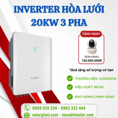 Inverter Sungrow hòa lưới 20kw 3 pha SG20RT