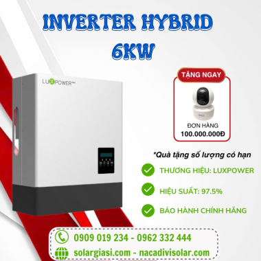 Inverter LUXPOWER HYBRID 6KW LXP-6K MG Bản Cao Cấp