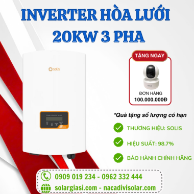 Inverter Solis 3 pha 20kW S5-GR3P20K - Inverter 20KW