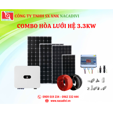 Hệ Thống Điện Mặt Trời Hòa Lưới 3.3KW (Tiết kiệm từ 700.000đ - 1.300.000đ/tháng)