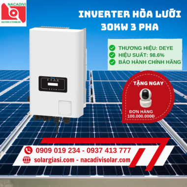 Inverter Hòa Lưới Deye 30kW 3 Pha - SUN-30K-G04