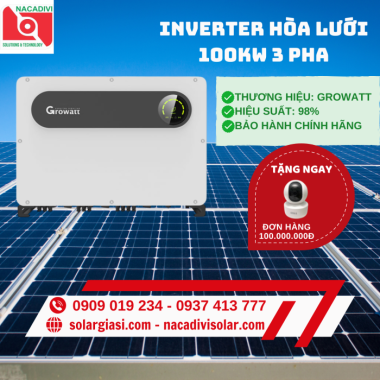 INVERTER HÒA LƯỚI GROWATT MAX 100KTL3-X LV/ 3 PHA