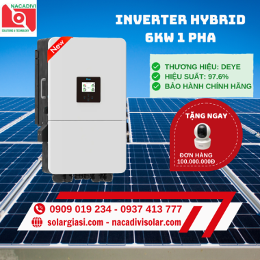 INVERTER HYBRID DEYE 6kW 1 PHA SUN-6K-SG05LP1-EU-SM2