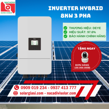 INVERTER HYBRID DEYE 8kW 3 PHA SUN-8K-SG05LP3-EU-SM2