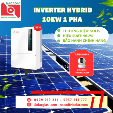 Inverter Hybrid Solis 10kW 1 Pha S6-EH1P10K-L-PLUS  
