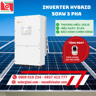 Inverter hybrid Solis 50kW 3 pha áp cao S6-EH3P50K-H
