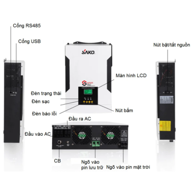Inverter Sako 6KW – Biến tần Sako 6kw – 48VDC  SUNPOLO 6KW