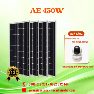 Tấm Pin Năng Lượng Mặt Trời AE 450W