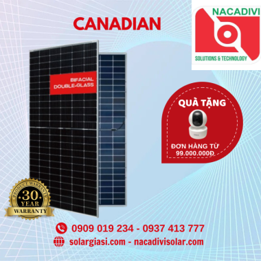 Tấm Pin Năng Lượng Mặt Trời Canadian 620W
