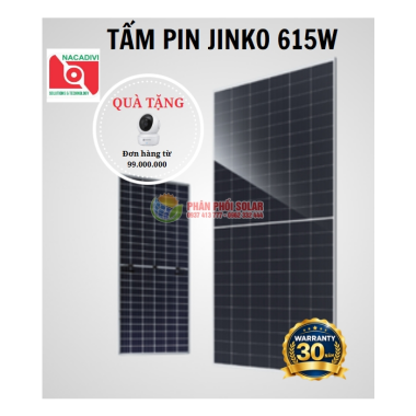 Tấm Pin Năng Lượng Mặt Trời Jinko 615W