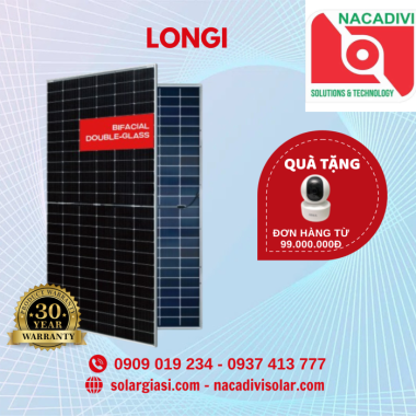 Tấm Pin Năng Lượng Mặt Trời LONGI 645W