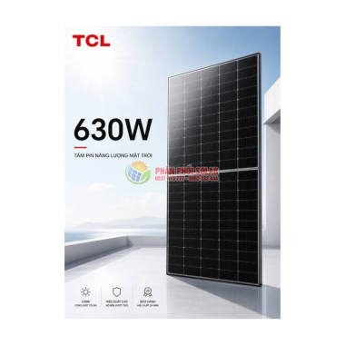 Tấm pin năng lượng mặt trời TCL  Solar 630W 2 mặt kính – HSM-ND66 GR630